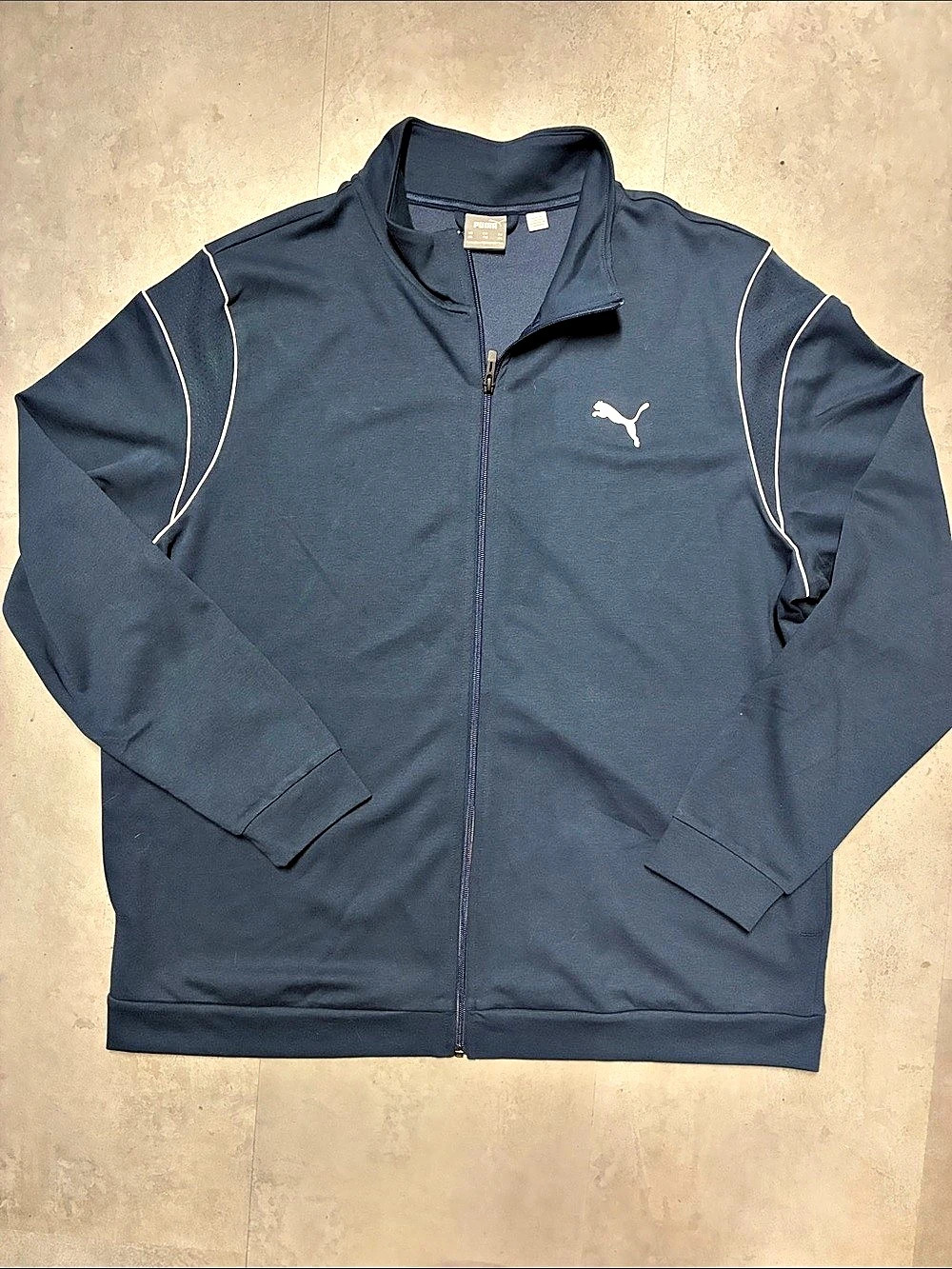 Puma Piped Full-Zip Track Jacket Men's Blue XXL